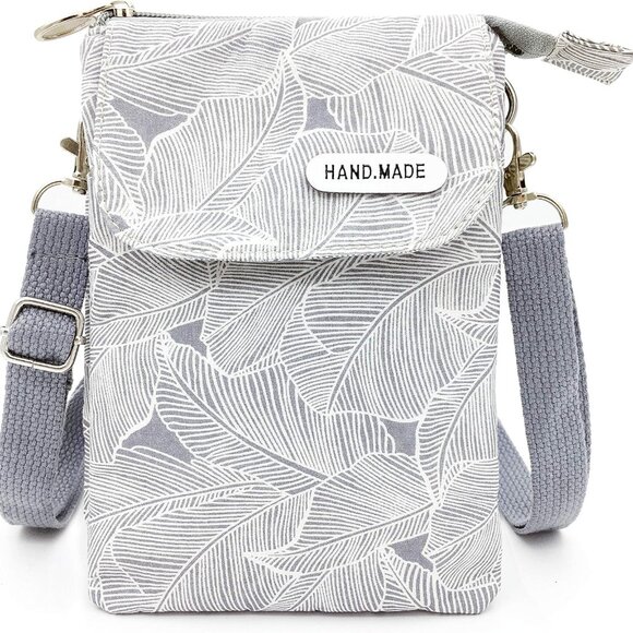 Accessories - Canvas Small Crossbody Phone Purse Wallet with Shoulder Strap for Women